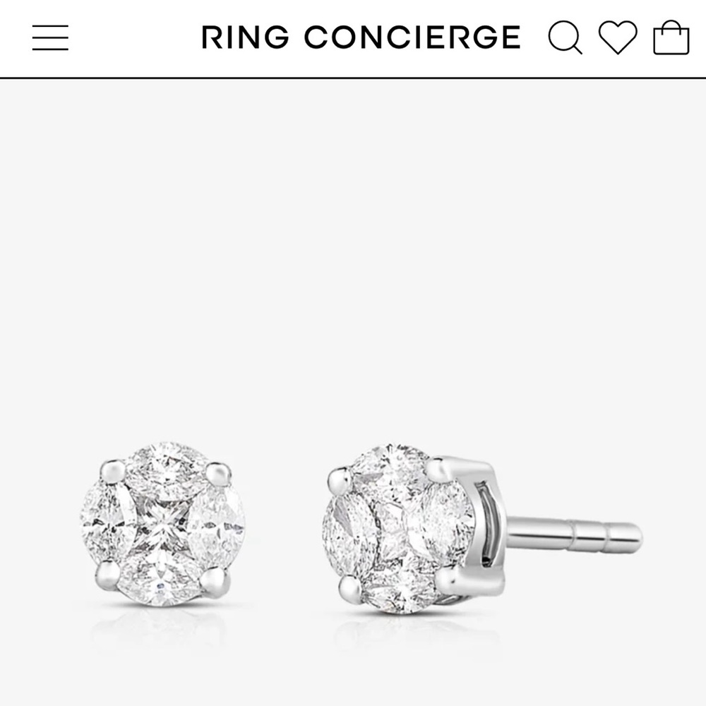 Ring Concierge Mini Round Illusion Diamond Studs